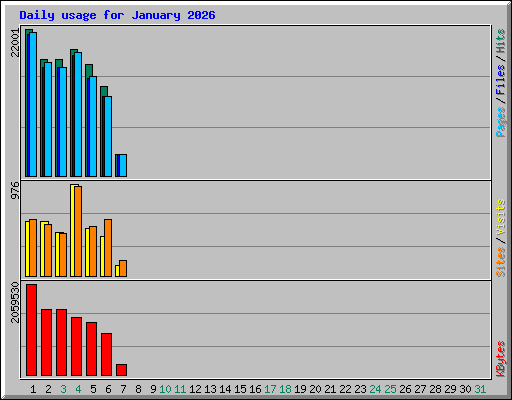 Daily usage for January 2026