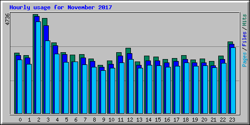 Hourly usage for November 2017