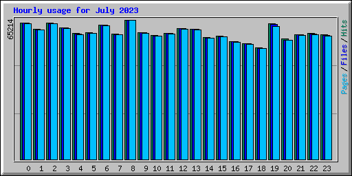 Hourly usage for July 2023