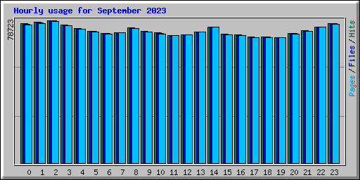 Hourly usage for September 2023