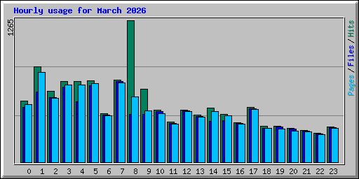 Hourly usage for March 2026