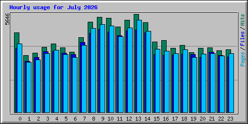 Hourly usage for July 2026